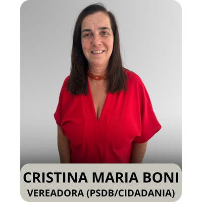 Vereadora Cristina Maria Boni